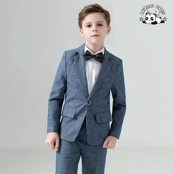 LEZONKIDS - Boys' Suit Spring Elegant Suit Boys' Performance Clothes Cotton Fabric Formal Suit